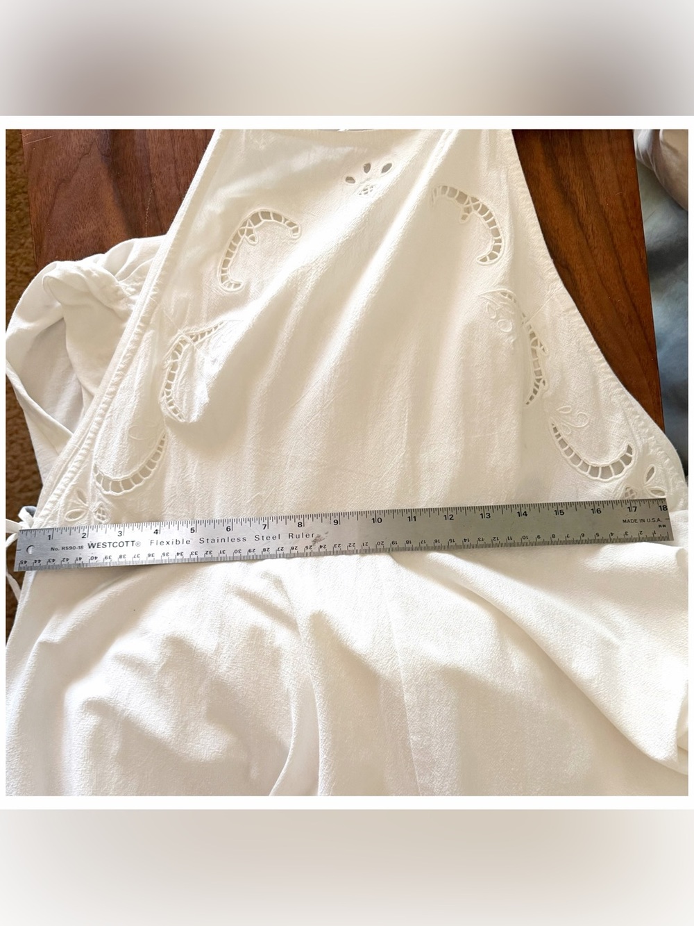 NWT Free People White Adjustable Maxi Top Dress 100% Cotton M Beautiful Piece** - Picture 8 of 9
